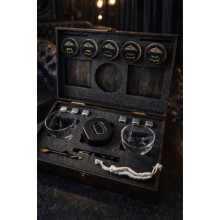 Подарочный набор для виски с электрическим смокером Moltis — 2 стакана Quadro, охлаждающие металлические кубики и щепа (MSN-1002) Подарочный набор для виски с электрическим смокером Moltis — 2 стакана Quadro, охлаждающие металлические кубики и щепа (MSN-1002)