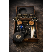 Электрический смокер для виски Moltis - подарочный набор для копчения виски и коктейлей в деревянной коробке