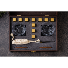 Подарочный набор для виски Moltis Premium MR-2002 — 2 стакана + охлаждающие кубики Подарочный набор для виски Moltis Premium MR-2002 — 2 стакана + охлаждающие кубики