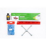 Набор автомобилиста 5 в 1: домкрат 1,5 т, баллонный ключ, буксировочный трос, аварийный знак, WD-40