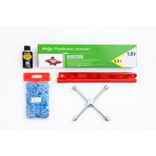 Набор автомобилиста 5 в 1: домкрат 1,5 т, баллонный ключ, буксировочный трос, аварийный знак, WD-40 Набор автомобилиста 5 в 1: домкрат 1,5 т, баллонный ключ, буксировочный трос, аварийный знак, WD-40