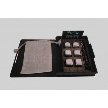 Кубики для виски Moltis Relax Whiskey Stones Original Wood 6 шт из метала в сребном цвете  (MBS-10500)