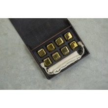 Кубики для виски Moltis Relax Whiskey Stones Original Wood 8 шт из метала в золотом цвете  (MBG-10510)
