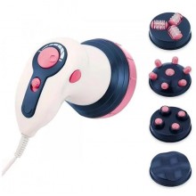 Массажер для ног лица тела электрический ручной Moltis насадок белый с розовым Массажер для ног лица тела электрический ручной Moltis насадок белый с розовым