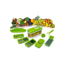 Овощерезка ручная Nicer Dicer Plus с прозрачным контейнером и пластика Maestro, цвет-салатовый.