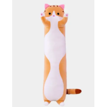 Кот батон, игрушка-обнимашка 140 см коричневый