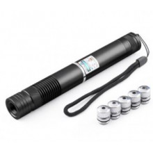 Лазерна указка Moltis YX-B008 синий, 2х16340, ЗУ 220V, 5 насадок, BOX