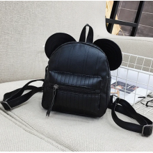 Рюкзак женский Mickey с ушками, из экокожы черный (AL745610)