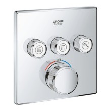 Внешняя часть термостатического смесителя Grohe Grohtherm SmartControl 29126000 на 3 выхода