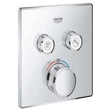 Внешняя часть термостатического смесителя на 2 выхода Grohe Grohtherm SmartControl 29124000