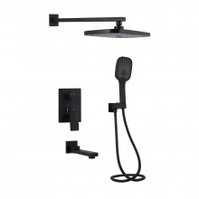 Душевая система универсальная Qtap Gemini скрытого монтажа на три потребителя QTGEM114BLM45703 Black Matt Душевая система универсальная Qtap Gemini скрытого монтажа на три потребителя QTGEM114BLM45703 Black Matt