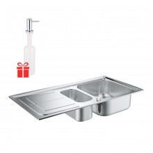 Набор Grohe мойка кухонная K300 31564SD0 + дозатор для моющего средства Contemporary 40536000 Набор Grohe мойка кухонная K300 31564SD0 + дозатор для моющего средства Contemporary 40536000