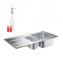 Набор Grohe мойка кухонная K400 31567SD0 + дозатор для моющего средства Contemporary 40536000 Набор Grohe мойка кухонная K400 31567SD0 + дозатор для моющего средства Contemporary 40536000