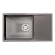 Мойка Qtap D7844BL Black Кухонная Интегрированная 3.0/1.2 мм (QTD7844BLPVD12)