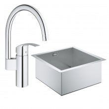 Набор Grohe мойка кухонная K700 31578SD0 + смеситель Eurosmart 33202002 Набор Grohe мойка кухонная K700 31578SD0 + смеситель Eurosmart 33202002