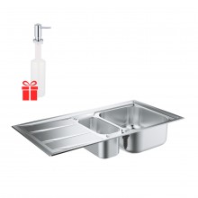 Набор Grohe мойка кухонная K400 31569SD0 + дозатор для моющего средства Contemporary 40536000 Набор Grohe мойка кухонная K400 31569SD0 + дозатор для моющего средства Contemporary 40536000