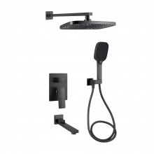 Душевая система универсальная Qtap Gemini скрытого монтажа на три потребителя QTGEM114GMB45704 Gunmetal Black PVD Душевая система универсальная Qtap Gemini скрытого монтажа на три потребителя QTGEM114GMB45704 Gunmetal Black PVD