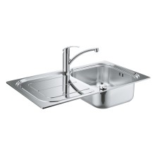 Набор кухонная мойка Grohe EX Sink 31565SD0 K300 и смеситель Eurosmart 33281002