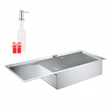 Набор Grohe мойка кухонная K1000 31582SD0 + дозатор для моющего средства Contemporary 40536000 Набор Grohe мойка кухонная K1000 31582SD0 + дозатор для моющего средства Contemporary 40536000