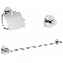 Настенный глянцевый набор аксессуаров 3 в 1 Grohe  Essentials 40775001 Хром