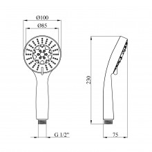 Лейка для душа Kroner KRM - C721 Лейка для душа Kroner KRM - C721