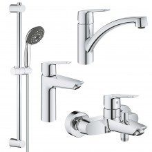 Набор смесителей 4 в 1 для ванной комнаты и кухни Grohe QuickFix Start M-Size UA202301KE