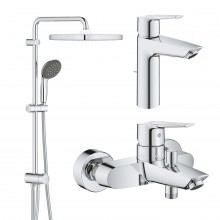 Набор смесителей 3 в 1 для ванной комнаты Grohe QuickFix Start M-Size UA202305RM