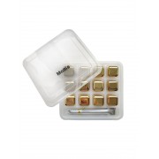 Кубики для виски и других напитков Moltis металлические Золото + щипцы Whiskey Stones Gold 12 шт
