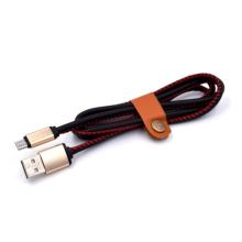 Кабель micro USB кожаный X47 черный