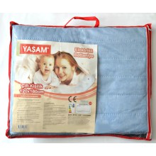 Электропростынь YASAM Байка Турция Электрическая простыня с подогревом 120x160 см голубая